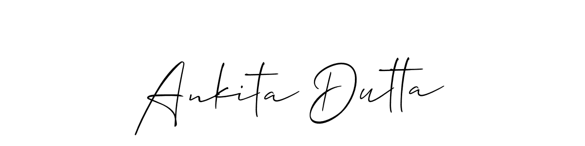 Create a beautiful signature design for name Ankita Dutta. With this signature (Allison_Script) fonts, you can make a handwritten signature for free. Ankita Dutta signature style 2 images and pictures png