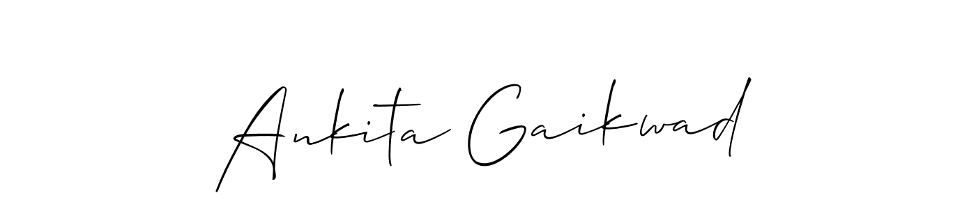 Use a signature maker to create a handwritten signature online. With this signature software, you can design (Allison_Script) your own signature for name Ankita Gaikwad. Ankita Gaikwad signature style 2 images and pictures png
