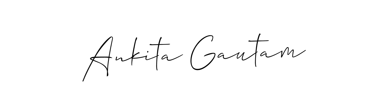 Ankita Gautam stylish signature style. Best Handwritten Sign (Allison_Script) for my name. Handwritten Signature Collection Ideas for my name Ankita Gautam. Ankita Gautam signature style 2 images and pictures png