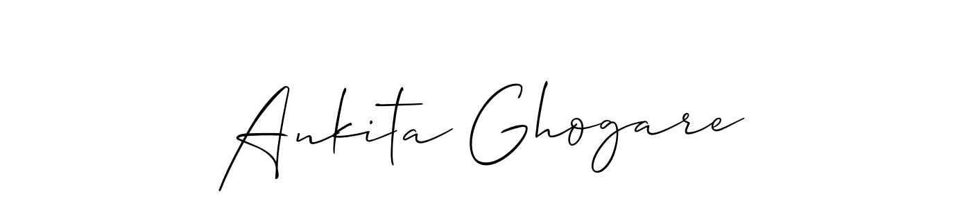 Create a beautiful signature design for name Ankita Ghogare. With this signature (Allison_Script) fonts, you can make a handwritten signature for free. Ankita Ghogare signature style 2 images and pictures png