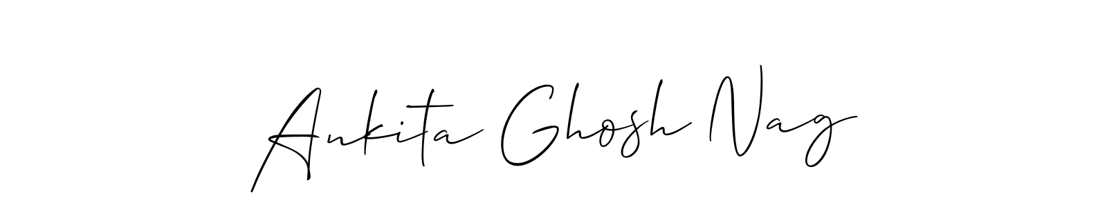 if you are searching for the best signature style for your name Ankita Ghosh Nag. so please give up your signature search. here we have designed multiple signature styles  using Allison_Script. Ankita Ghosh Nag signature style 2 images and pictures png
