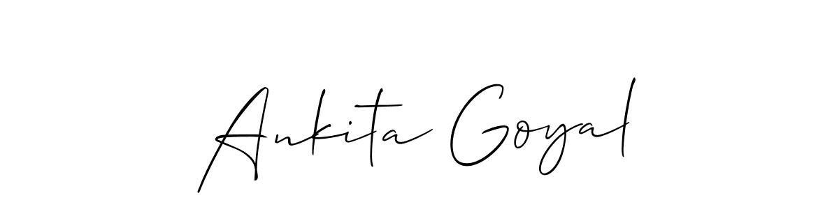 Make a short Ankita Goyal signature style. Manage your documents anywhere anytime using Allison_Script. Create and add eSignatures, submit forms, share and send files easily. Ankita Goyal signature style 2 images and pictures png