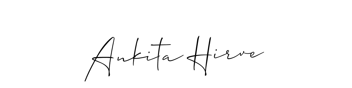 How to make Ankita Hirve name signature. Use Allison_Script style for creating short signs online. This is the latest handwritten sign. Ankita Hirve signature style 2 images and pictures png