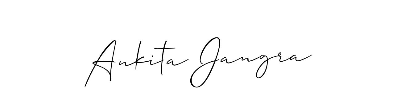 This is the best signature style for the Ankita Jangra name. Also you like these signature font (Allison_Script). Mix name signature. Ankita Jangra signature style 2 images and pictures png