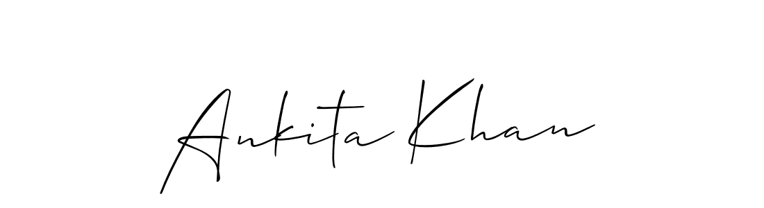 Also we have Ankita Khan name is the best signature style. Create professional handwritten signature collection using Allison_Script autograph style. Ankita Khan signature style 2 images and pictures png