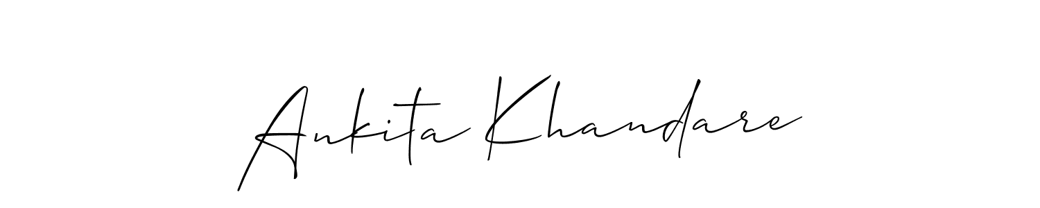 It looks lik you need a new signature style for name Ankita Khandare. Design unique handwritten (Allison_Script) signature with our free signature maker in just a few clicks. Ankita Khandare signature style 2 images and pictures png