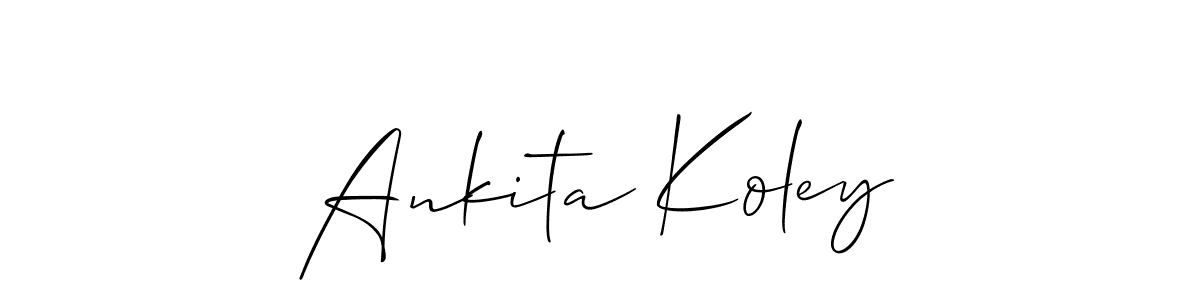 You can use this online signature creator to create a handwritten signature for the name Ankita Koley. This is the best online autograph maker. Ankita Koley signature style 2 images and pictures png
