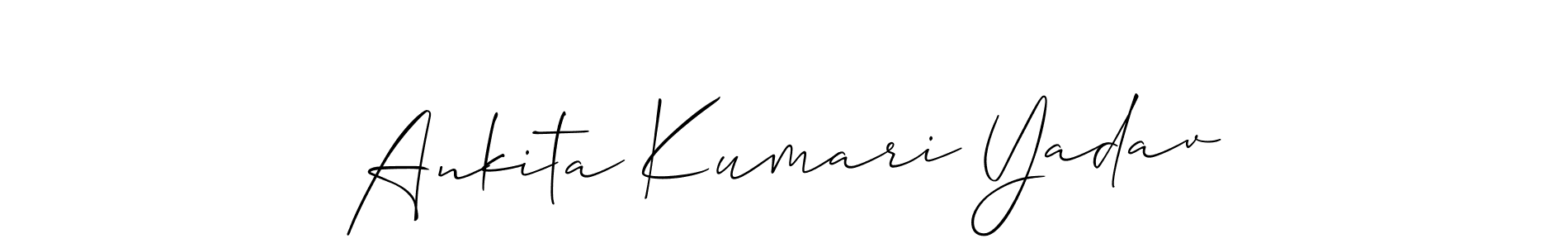 Similarly Allison_Script is the best handwritten signature design. Signature creator online .You can use it as an online autograph creator for name Ankita Kumari Yadav. Ankita Kumari Yadav signature style 2 images and pictures png
