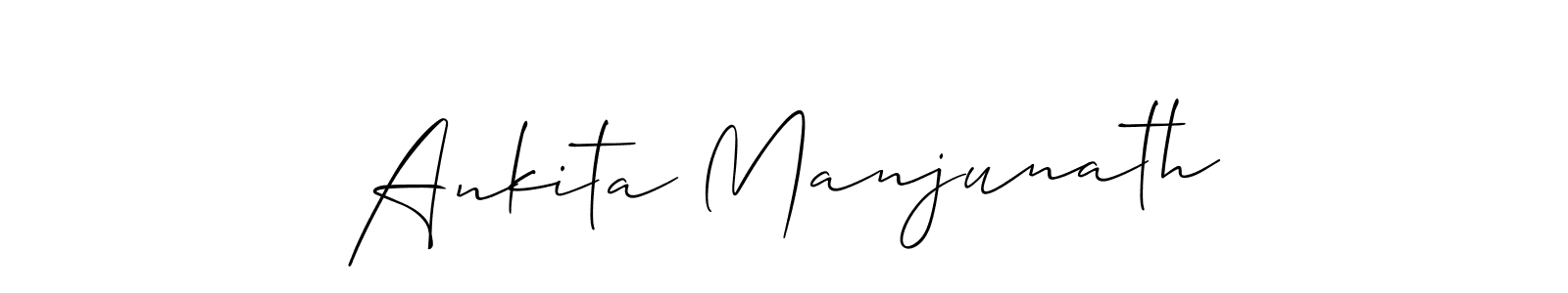 if you are searching for the best signature style for your name Ankita Manjunath. so please give up your signature search. here we have designed multiple signature styles  using Allison_Script. Ankita Manjunath signature style 2 images and pictures png