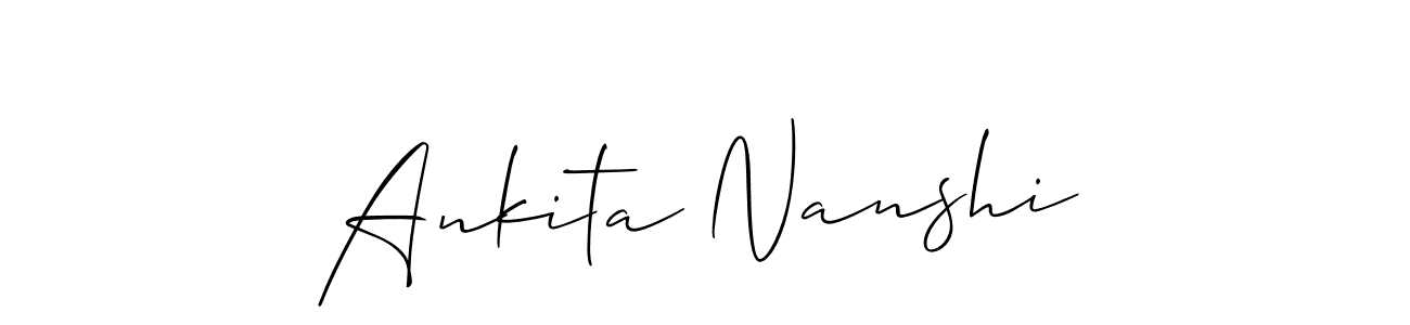 Also we have Ankita Nanshi name is the best signature style. Create professional handwritten signature collection using Allison_Script autograph style. Ankita Nanshi signature style 2 images and pictures png