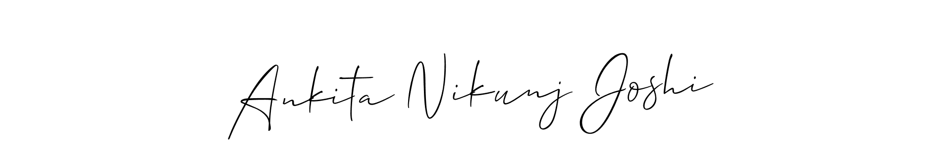 Create a beautiful signature design for name Ankita Nikunj Joshi. With this signature (Allison_Script) fonts, you can make a handwritten signature for free. Ankita Nikunj Joshi signature style 2 images and pictures png