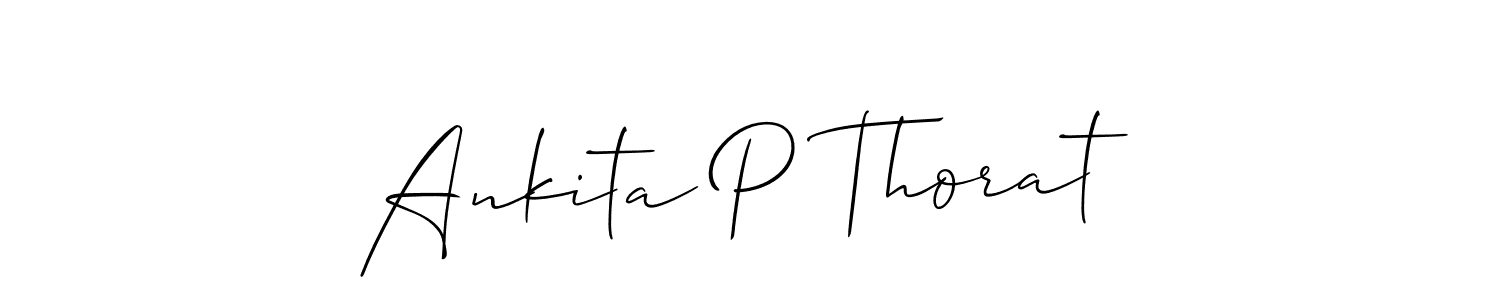 How to make Ankita P Thorat signature? Allison_Script is a professional autograph style. Create handwritten signature for Ankita P Thorat name. Ankita P Thorat signature style 2 images and pictures png