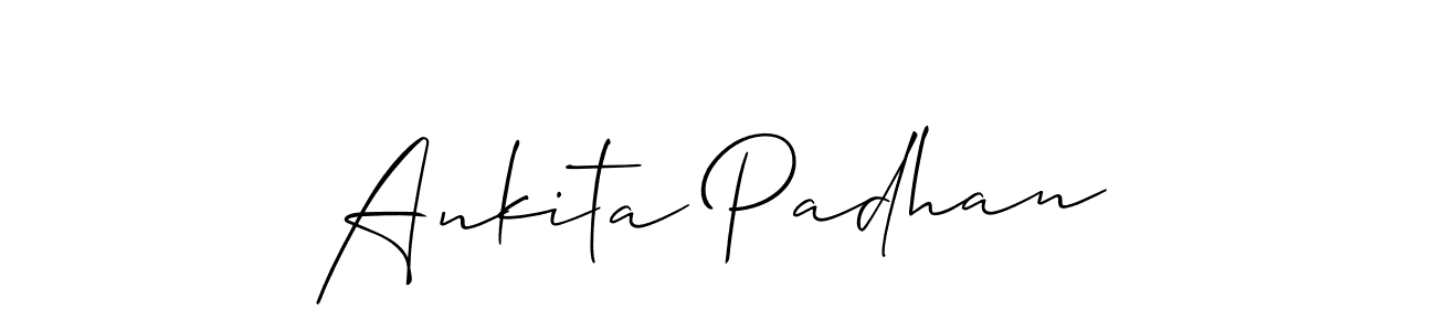 Make a beautiful signature design for name Ankita Padhan. With this signature (Allison_Script) style, you can create a handwritten signature for free. Ankita Padhan signature style 2 images and pictures png