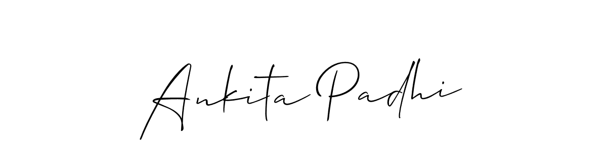 Allison_Script is a professional signature style that is perfect for those who want to add a touch of class to their signature. It is also a great choice for those who want to make their signature more unique. Get Ankita Padhi name to fancy signature for free. Ankita Padhi signature style 2 images and pictures png