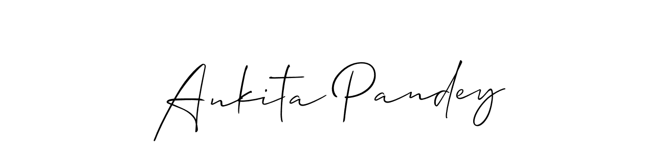 Make a beautiful signature design for name Ankita Pandey. With this signature (Allison_Script) style, you can create a handwritten signature for free. Ankita Pandey signature style 2 images and pictures png