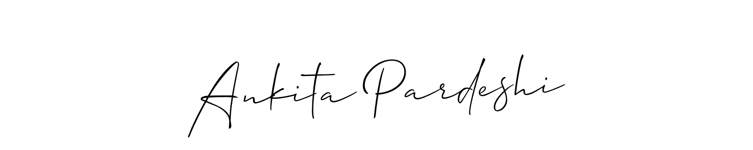 Also You can easily find your signature by using the search form. We will create Ankita Pardeshi name handwritten signature images for you free of cost using Allison_Script sign style. Ankita Pardeshi signature style 2 images and pictures png