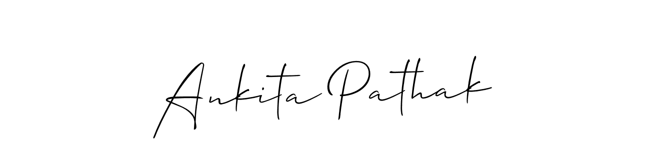 Ankita Pathak stylish signature style. Best Handwritten Sign (Allison_Script) for my name. Handwritten Signature Collection Ideas for my name Ankita Pathak. Ankita Pathak signature style 2 images and pictures png