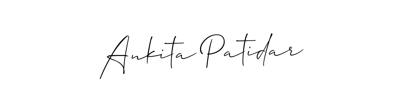 It looks lik you need a new signature style for name Ankita Patidar. Design unique handwritten (Allison_Script) signature with our free signature maker in just a few clicks. Ankita Patidar signature style 2 images and pictures png