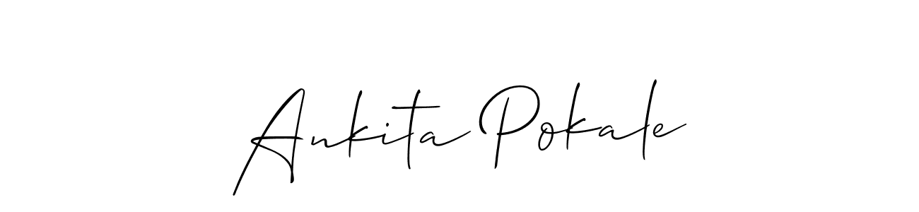 Ankita Pokale stylish signature style. Best Handwritten Sign (Allison_Script) for my name. Handwritten Signature Collection Ideas for my name Ankita Pokale. Ankita Pokale signature style 2 images and pictures png