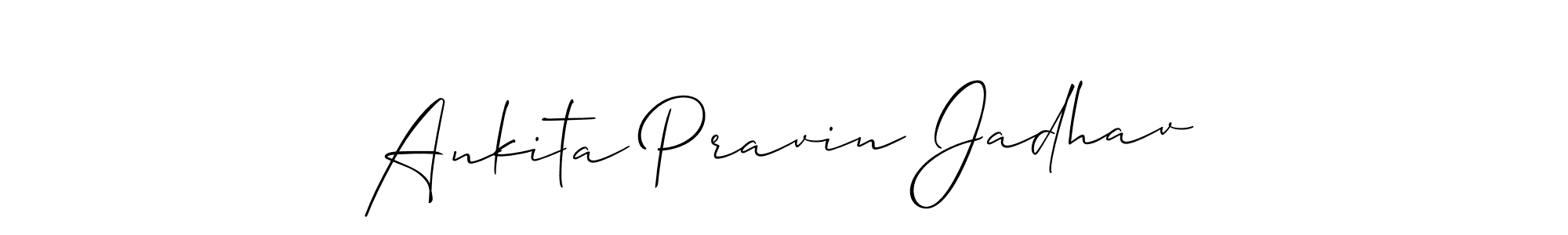 if you are searching for the best signature style for your name Ankita Pravin Jadhav. so please give up your signature search. here we have designed multiple signature styles  using Allison_Script. Ankita Pravin Jadhav signature style 2 images and pictures png
