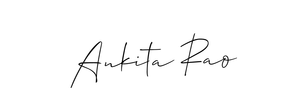 Make a short Ankita Rao signature style. Manage your documents anywhere anytime using Allison_Script. Create and add eSignatures, submit forms, share and send files easily. Ankita Rao signature style 2 images and pictures png