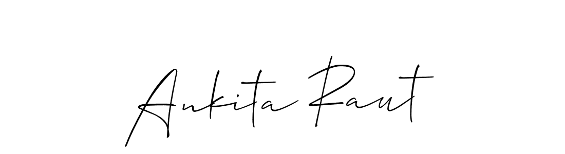 How to make Ankita Raut name signature. Use Allison_Script style for creating short signs online. This is the latest handwritten sign. Ankita Raut signature style 2 images and pictures png