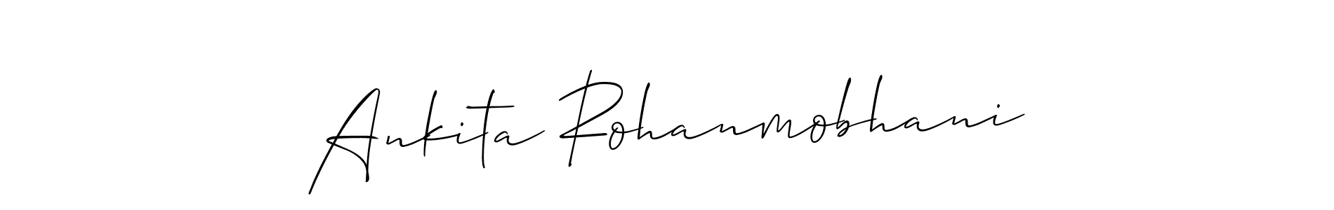 Design your own signature with our free online signature maker. With this signature software, you can create a handwritten (Allison_Script) signature for name Ankita Rohanmobhani. Ankita Rohanmobhani signature style 2 images and pictures png