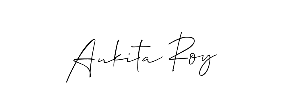 You should practise on your own different ways (Allison_Script) to write your name (Ankita Roy) in signature. don't let someone else do it for you. Ankita Roy signature style 2 images and pictures png