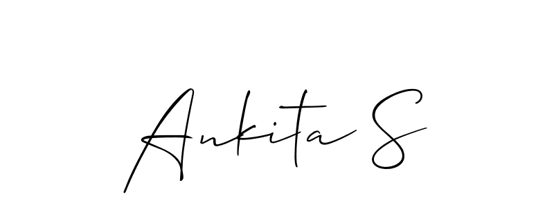 Design your own signature with our free online signature maker. With this signature software, you can create a handwritten (Allison_Script) signature for name Ankita S. Ankita S signature style 2 images and pictures png