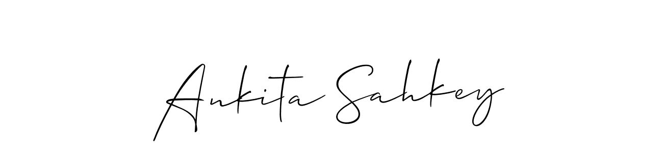 Use a signature maker to create a handwritten signature online. With this signature software, you can design (Allison_Script) your own signature for name Ankita Sahkey. Ankita Sahkey signature style 2 images and pictures png