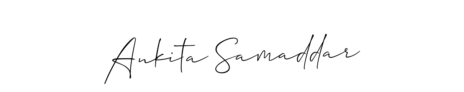 How to Draw Ankita Samaddar signature style? Allison_Script is a latest design signature styles for name Ankita Samaddar. Ankita Samaddar signature style 2 images and pictures png