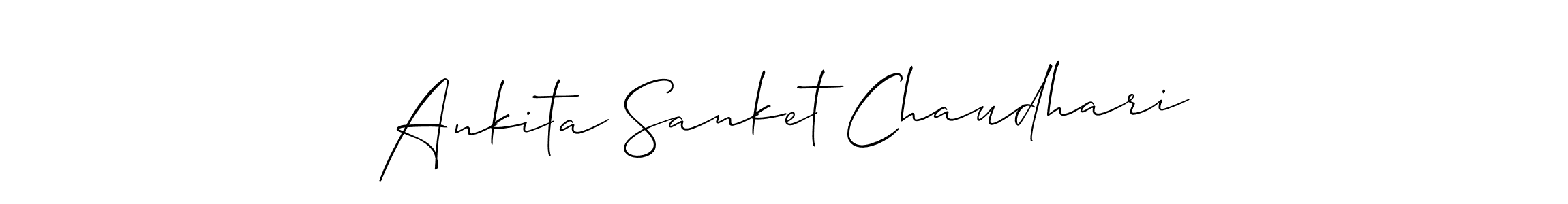 Also we have Ankita Sanket Chaudhari name is the best signature style. Create professional handwritten signature collection using Allison_Script autograph style. Ankita Sanket Chaudhari signature style 2 images and pictures png