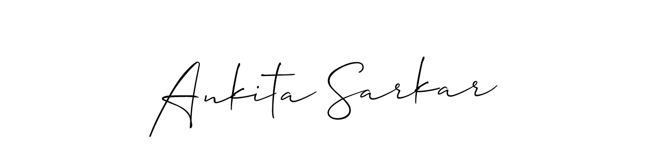 Make a beautiful signature design for name Ankita Sarkar. With this signature (Allison_Script) style, you can create a handwritten signature for free. Ankita Sarkar signature style 2 images and pictures png