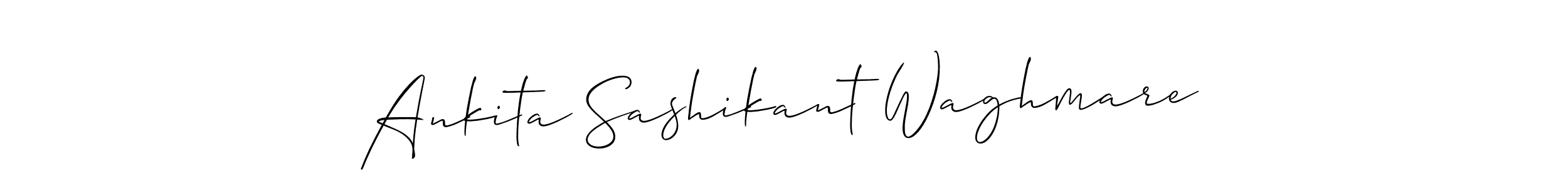 if you are searching for the best signature style for your name Ankita Sashikant Waghmare. so please give up your signature search. here we have designed multiple signature styles  using Allison_Script. Ankita Sashikant Waghmare signature style 2 images and pictures png