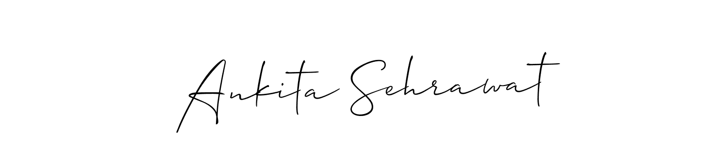 How to make Ankita Sehrawat name signature. Use Allison_Script style for creating short signs online. This is the latest handwritten sign. Ankita Sehrawat signature style 2 images and pictures png