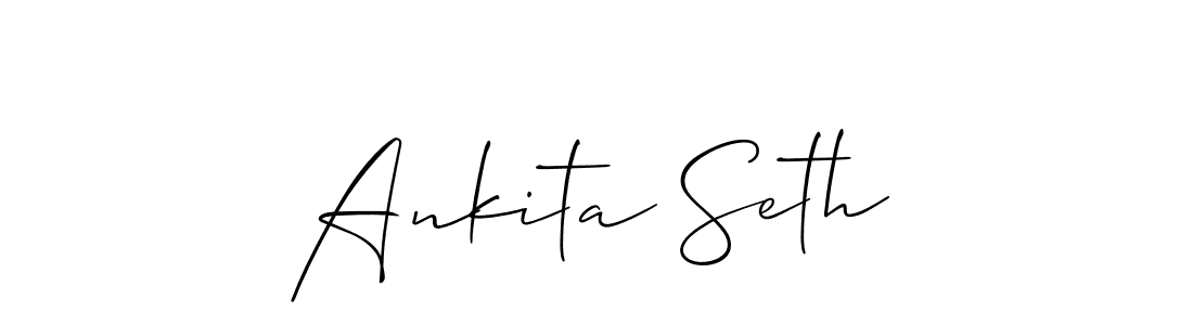 How to make Ankita Seth signature? Allison_Script is a professional autograph style. Create handwritten signature for Ankita Seth name. Ankita Seth signature style 2 images and pictures png