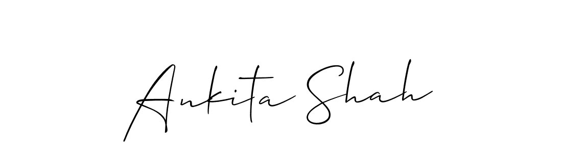 Also we have Ankita Shah name is the best signature style. Create professional handwritten signature collection using Allison_Script autograph style. Ankita Shah signature style 2 images and pictures png