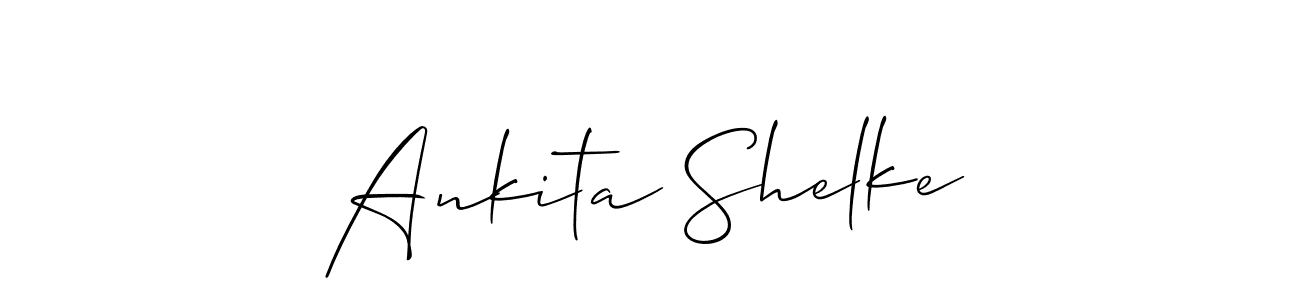 You should practise on your own different ways (Allison_Script) to write your name (Ankita Shelke) in signature. don't let someone else do it for you. Ankita Shelke signature style 2 images and pictures png