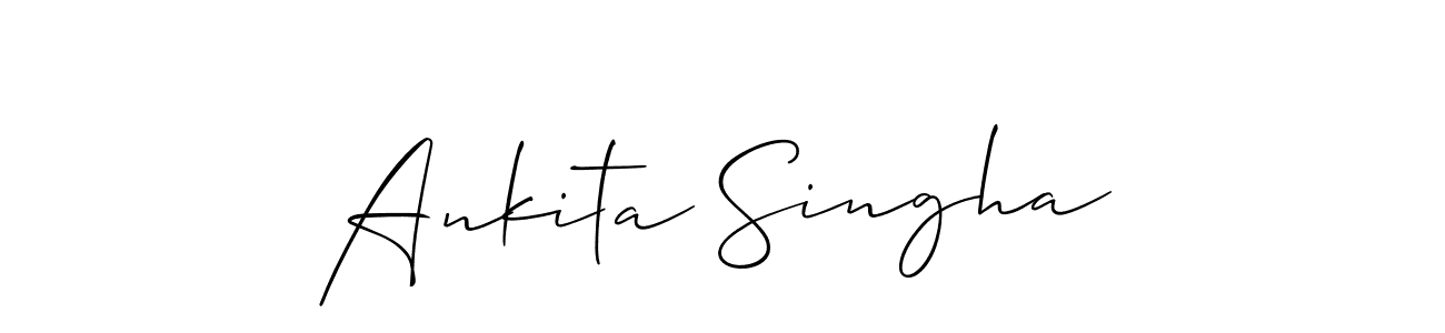Allison_Script is a professional signature style that is perfect for those who want to add a touch of class to their signature. It is also a great choice for those who want to make their signature more unique. Get Ankita Singha name to fancy signature for free. Ankita Singha signature style 2 images and pictures png