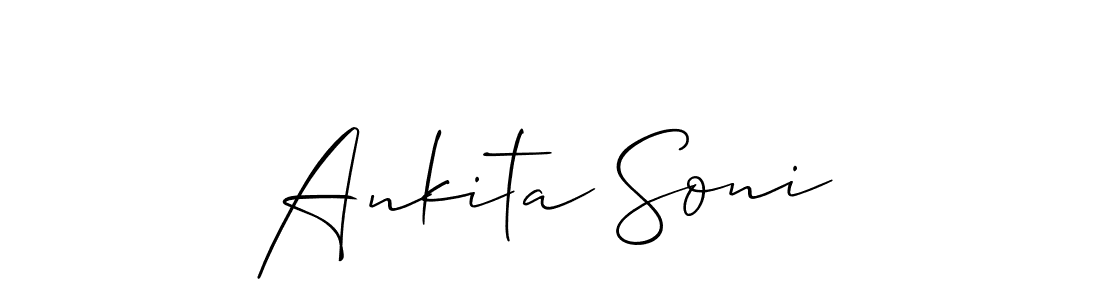 Also You can easily find your signature by using the search form. We will create Ankita Soni name handwritten signature images for you free of cost using Allison_Script sign style. Ankita Soni signature style 2 images and pictures png