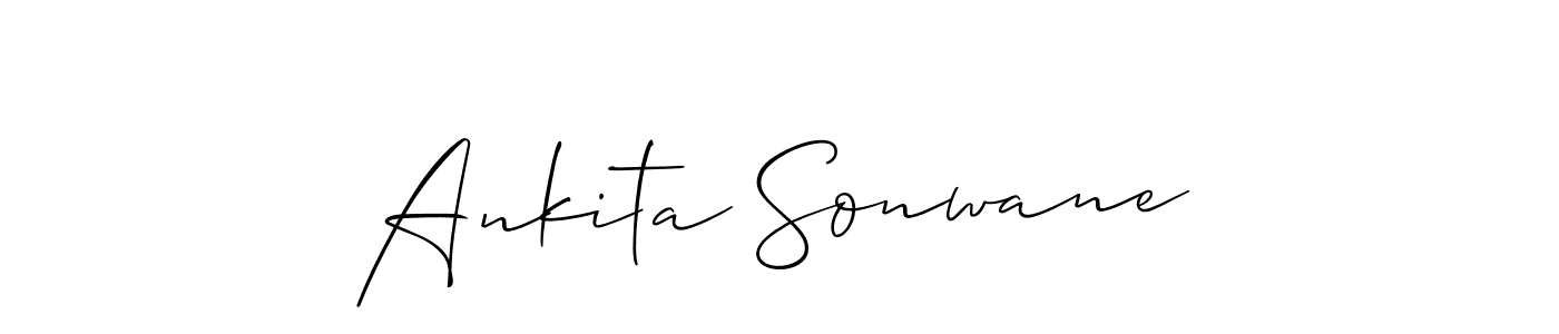 Make a beautiful signature design for name Ankita Sonwane. With this signature (Allison_Script) style, you can create a handwritten signature for free. Ankita Sonwane signature style 2 images and pictures png