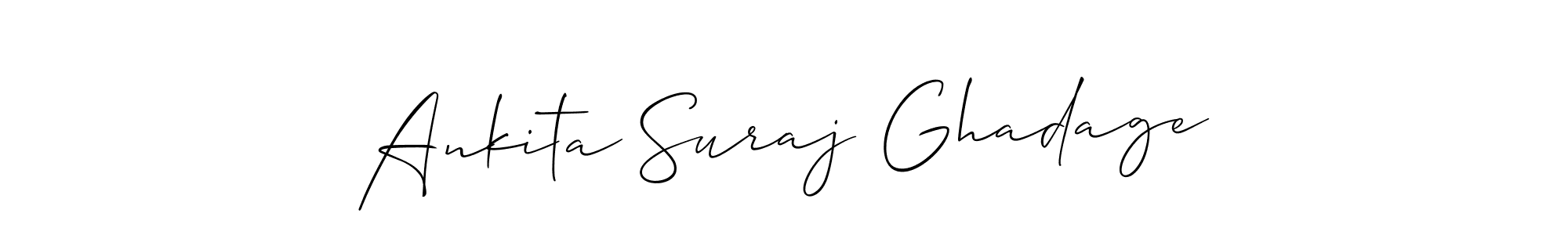 Ankita Suraj Ghadage stylish signature style. Best Handwritten Sign (Allison_Script) for my name. Handwritten Signature Collection Ideas for my name Ankita Suraj Ghadage. Ankita Suraj Ghadage signature style 2 images and pictures png