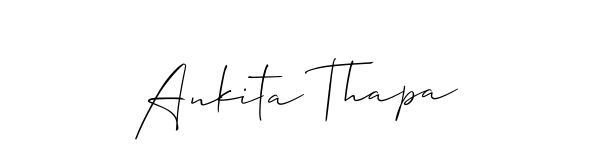 How to Draw Ankita Thapa signature style? Allison_Script is a latest design signature styles for name Ankita Thapa. Ankita Thapa signature style 2 images and pictures png