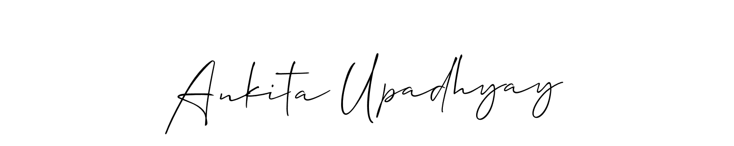 How to make Ankita Upadhyay signature? Allison_Script is a professional autograph style. Create handwritten signature for Ankita Upadhyay name. Ankita Upadhyay signature style 2 images and pictures png