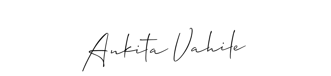 How to make Ankita Vahile signature? Allison_Script is a professional autograph style. Create handwritten signature for Ankita Vahile name. Ankita Vahile signature style 2 images and pictures png
