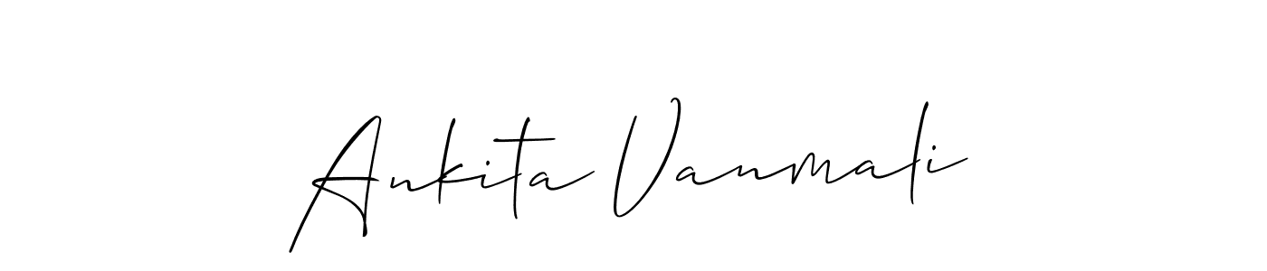 How to make Ankita Vanmali name signature. Use Allison_Script style for creating short signs online. This is the latest handwritten sign. Ankita Vanmali signature style 2 images and pictures png