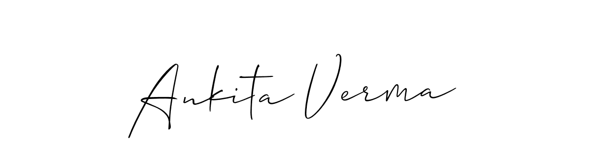 Allison_Script is a professional signature style that is perfect for those who want to add a touch of class to their signature. It is also a great choice for those who want to make their signature more unique. Get Ankita Verma name to fancy signature for free. Ankita Verma signature style 2 images and pictures png