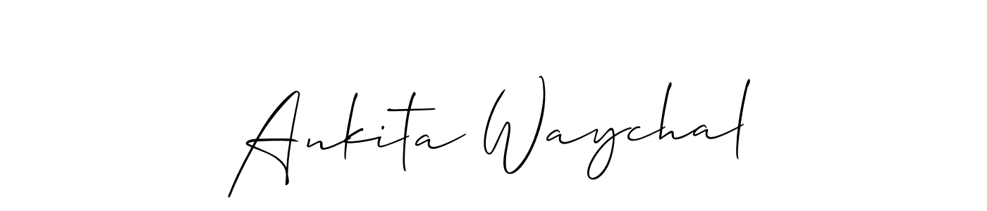 This is the best signature style for the Ankita Waychal name. Also you like these signature font (Allison_Script). Mix name signature. Ankita Waychal signature style 2 images and pictures png