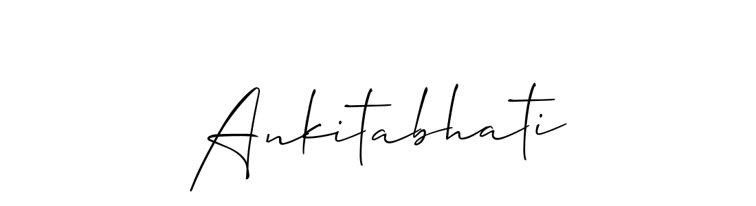 Make a beautiful signature design for name Ankitabhati. With this signature (Allison_Script) style, you can create a handwritten signature for free. Ankitabhati signature style 2 images and pictures png