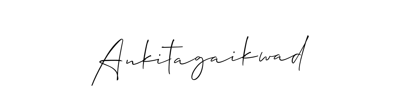 Also You can easily find your signature by using the search form. We will create Ankitagaikwad name handwritten signature images for you free of cost using Allison_Script sign style. Ankitagaikwad signature style 2 images and pictures png